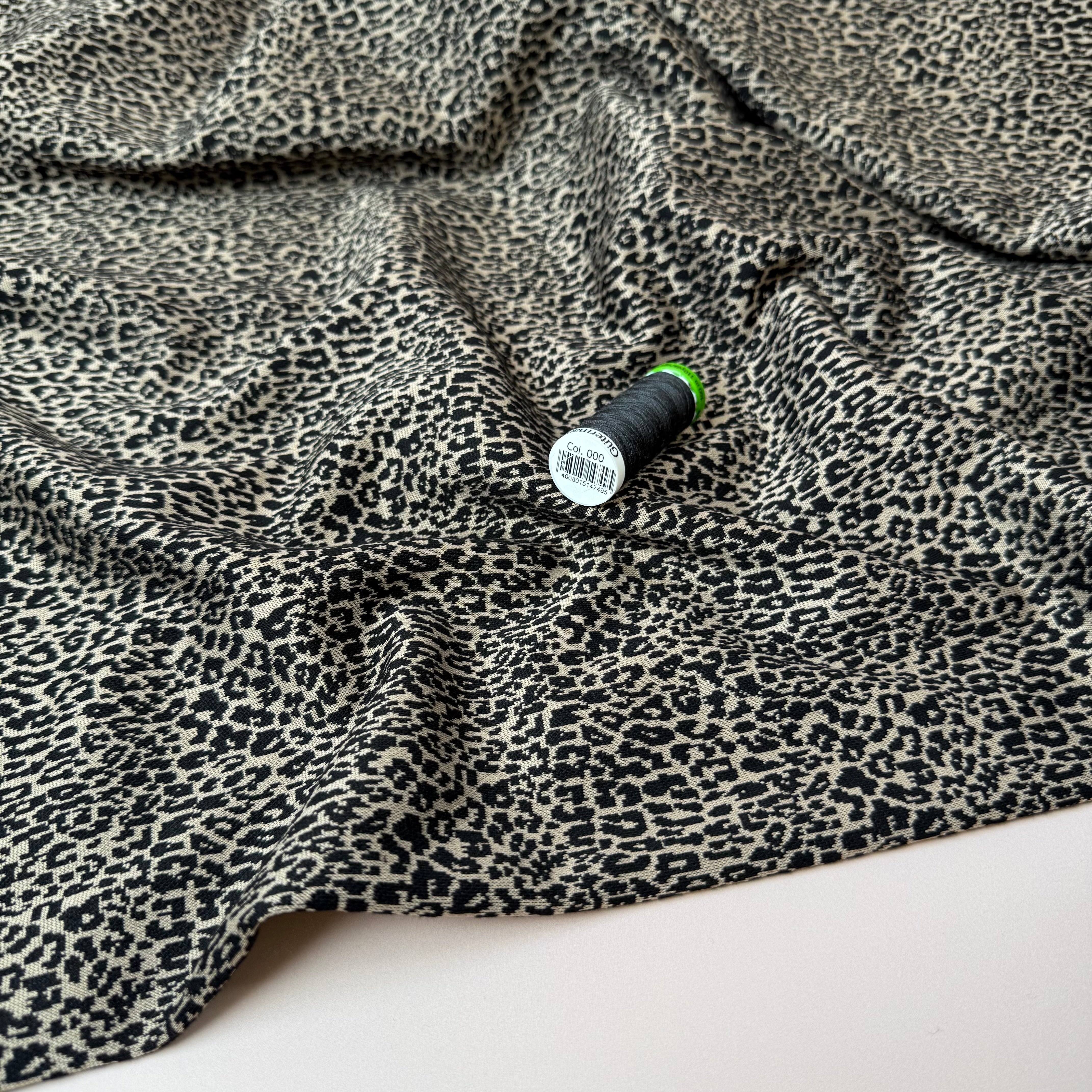 Leopard Sand Yarn Dyed Jacquard Knit