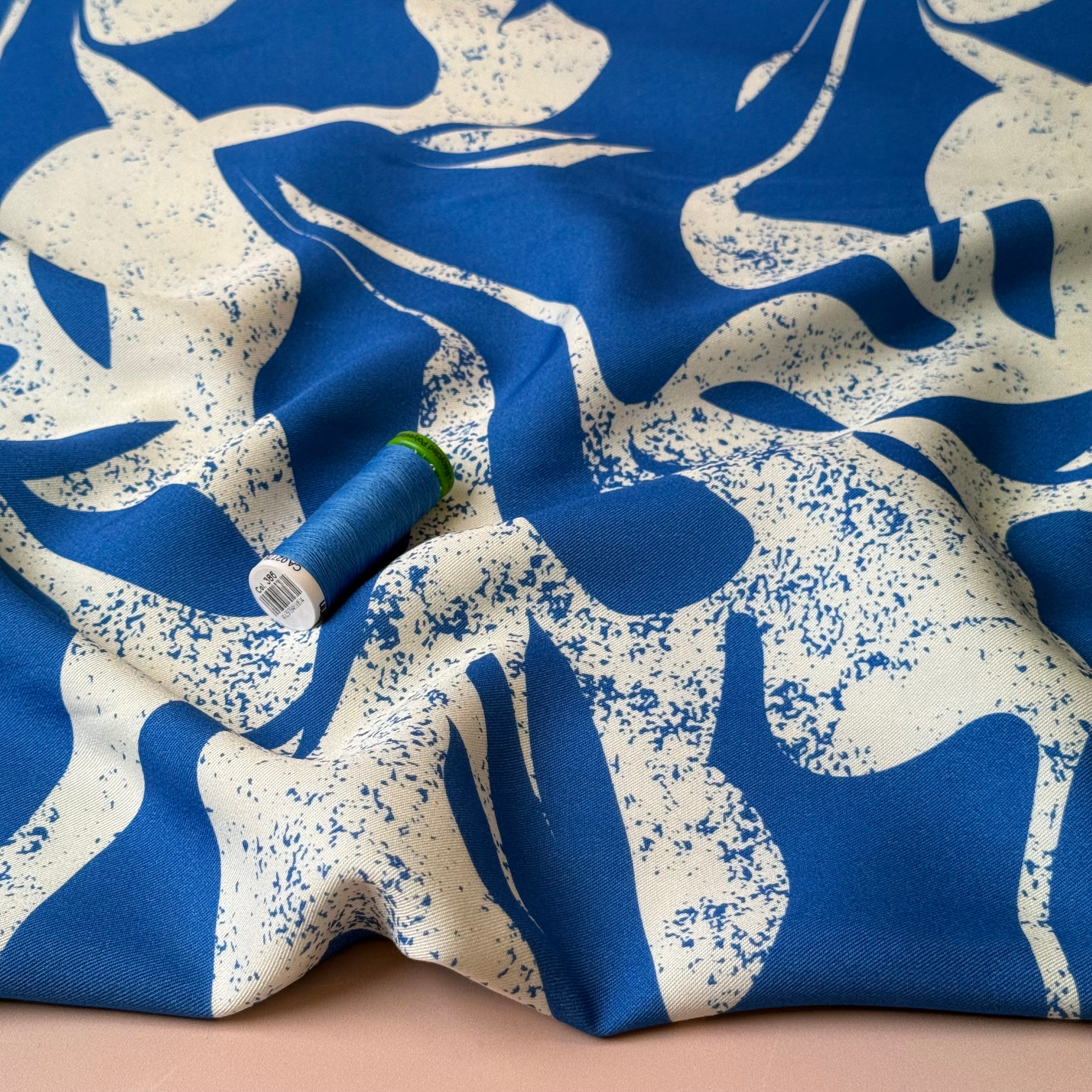Light & Lush - Mediterranean Waves Viscose Twill Fabric