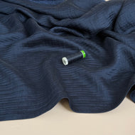 Navy Textured Double Layer Rayon with TENCEL™ Lyocell Fibres