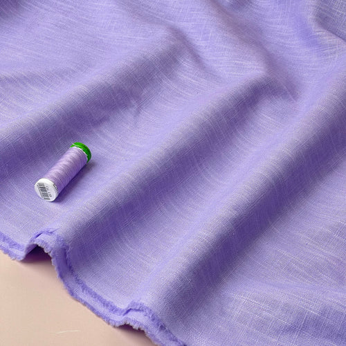 Breeze Spring Lilac - Enzyme Washed Linen Cotton Fabric