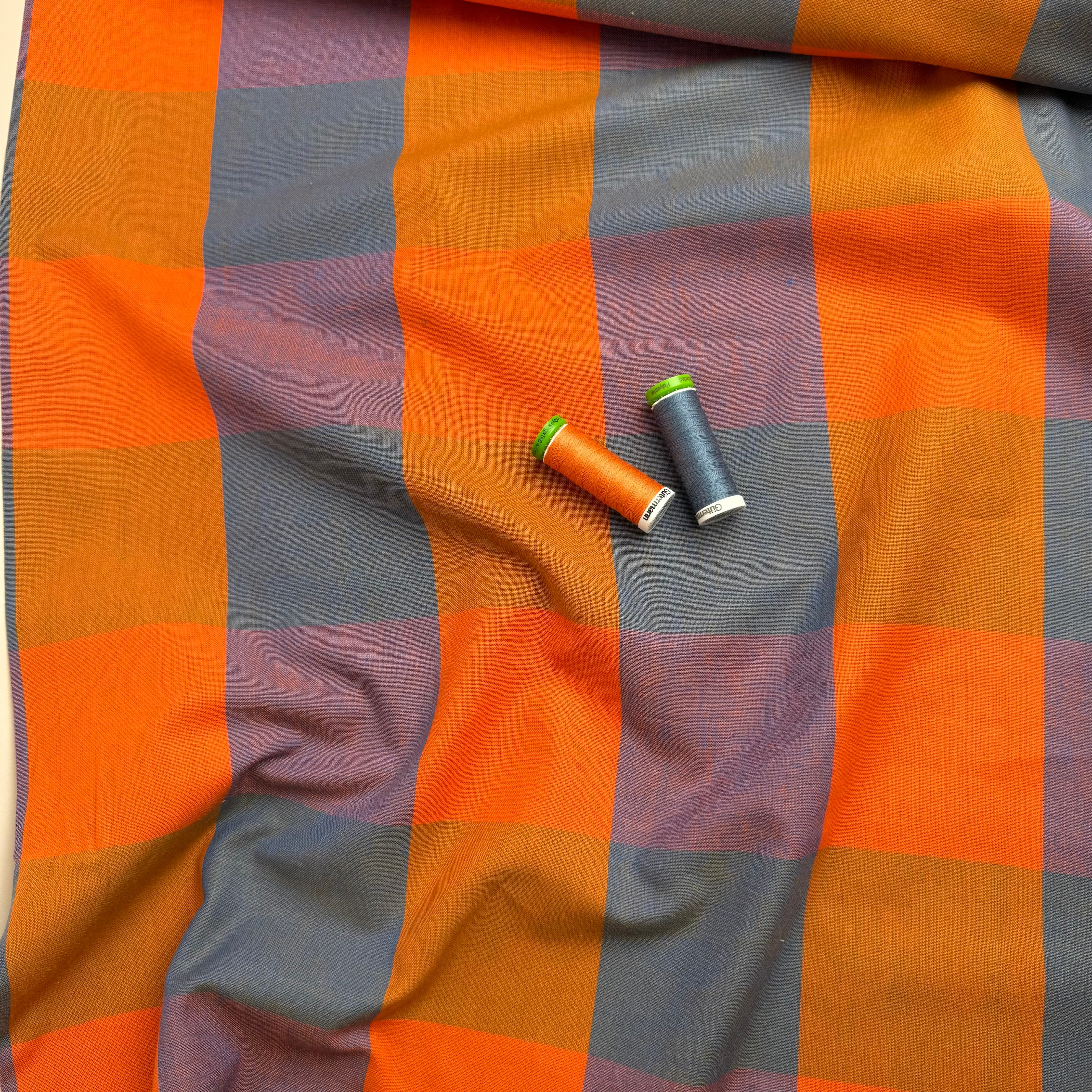 Fableism Supply Co - Cobalt / Red Plaid Yarn Dyed Cotton from Swedish Holidays