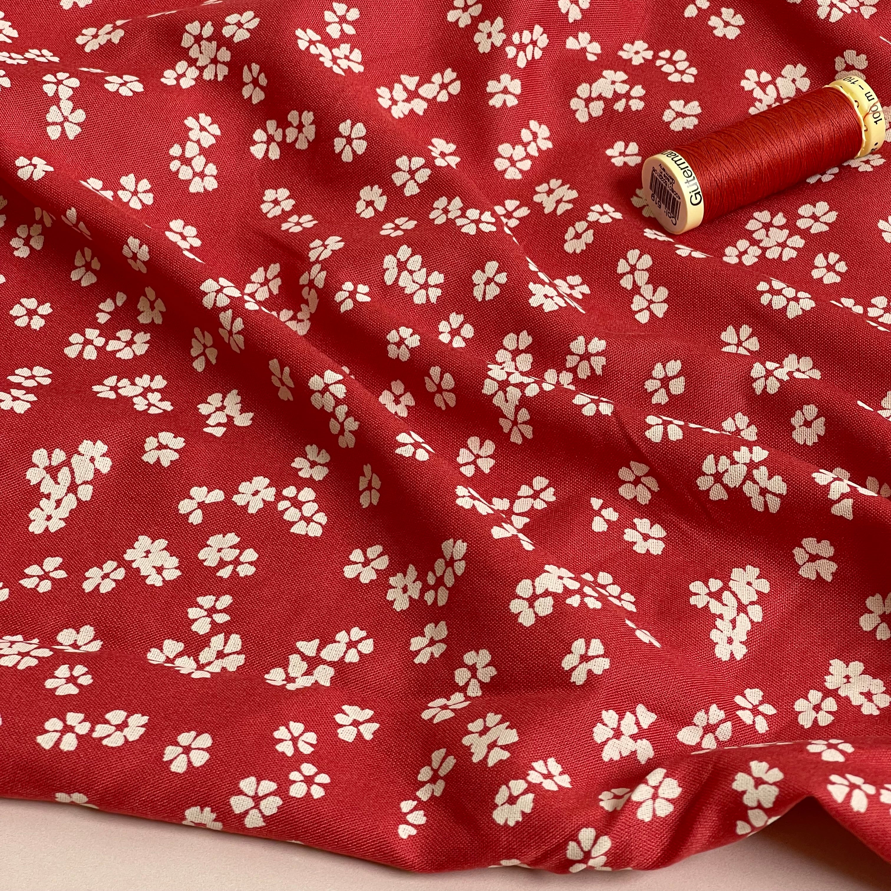 Ex-Designer Deadstock - Cherry Blossom Viscose Fabric