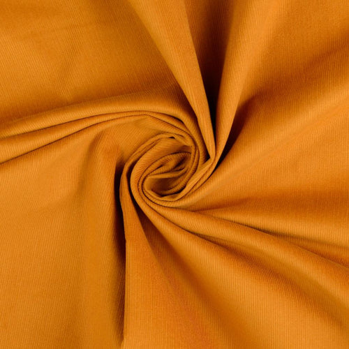 REMNANT 2 Metres -  Stretch Cotton Needlecord in Ochre