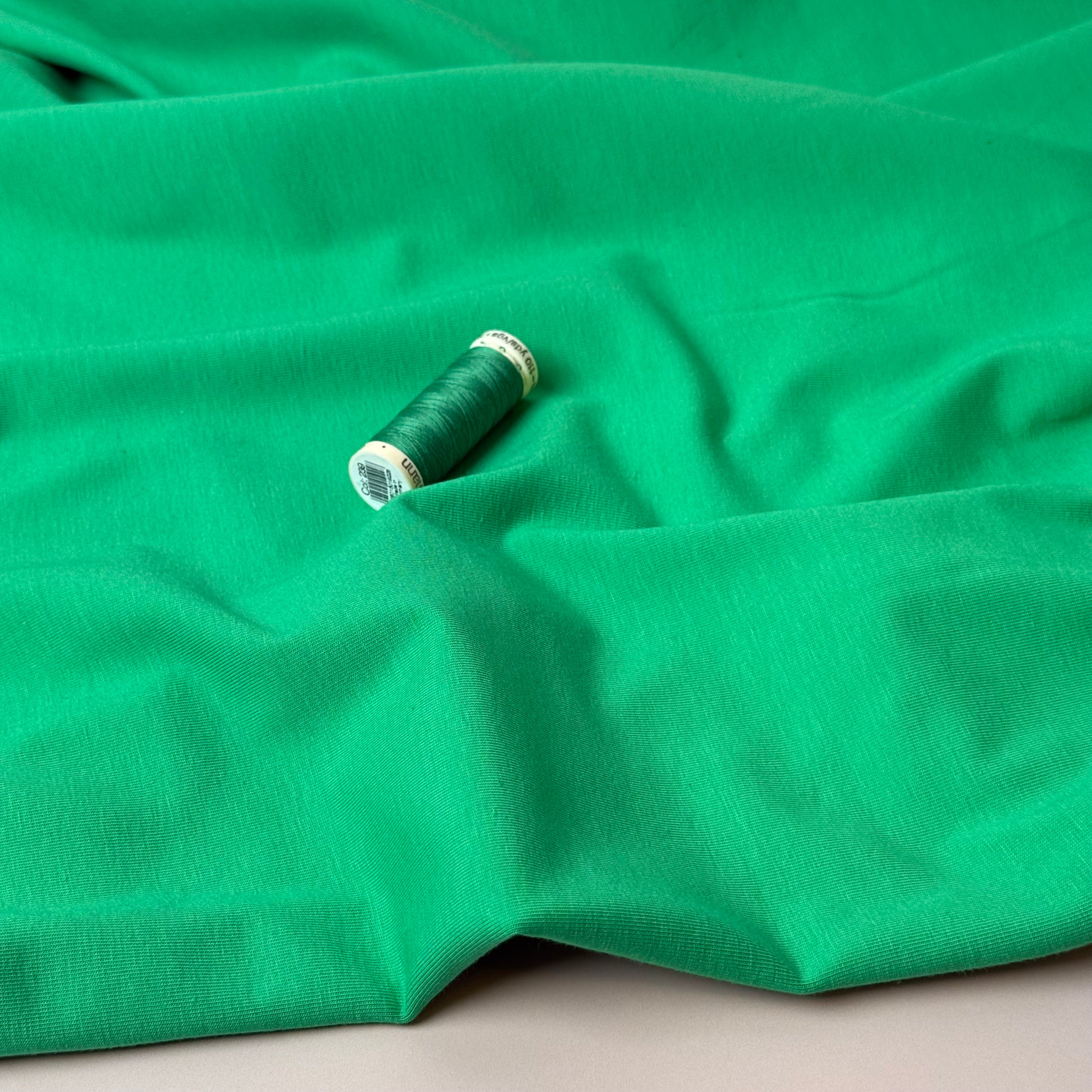 Essential Chic Fresh Green Cotton Jersey Fabric