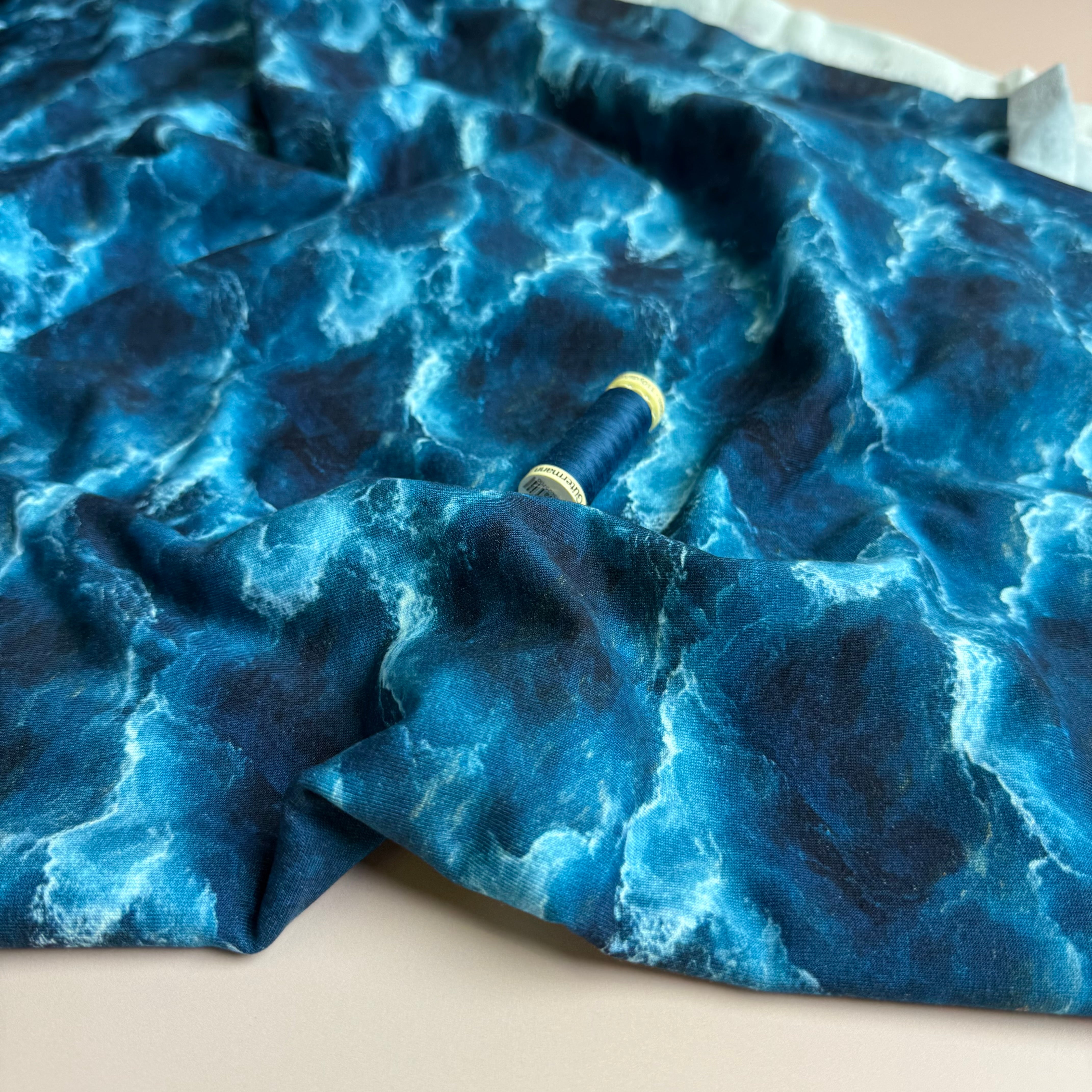 Waves & Ripples Soft Cotton Sweat-shirting Fabric