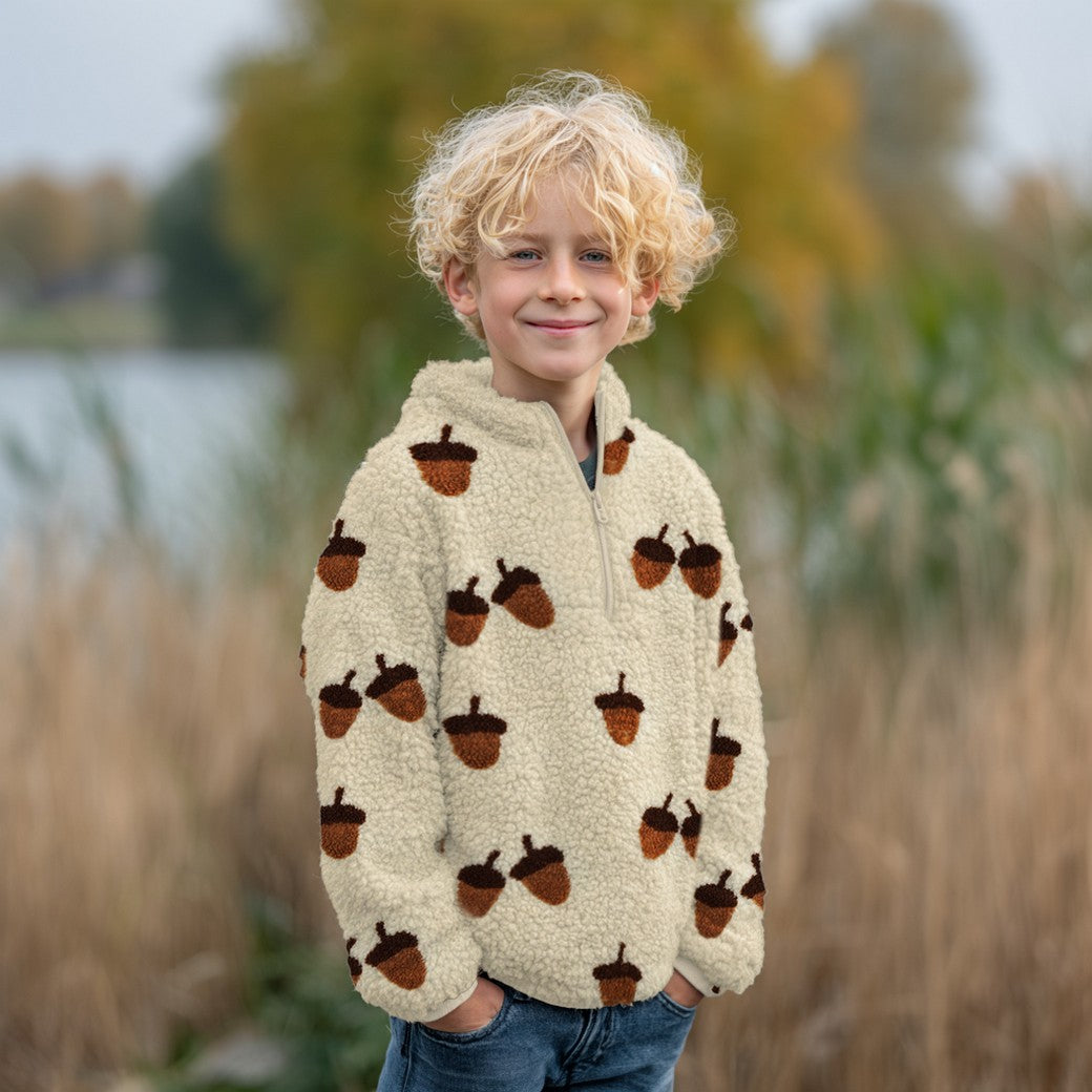 Acorns Teddy Jacquard Fabric