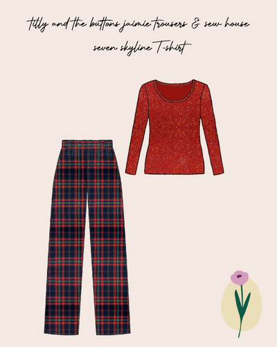 Limited Edition - Luxury Pyjama Kit with Navy & Red Checked Cotton Flannel and Galaxy Jersey