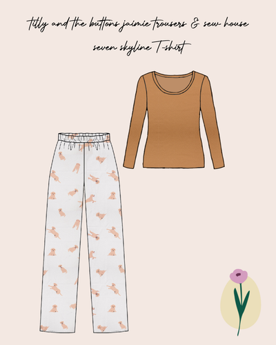 Limited Edition - Luxury Pyjama Kit with Puppies Cotton Flannel and Jersey