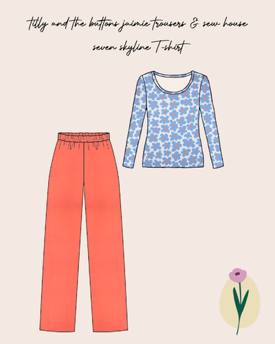 Limited Edition - Luxury Pyjama Kit with Art Gallery Cotton Flannel and Flower Jersey