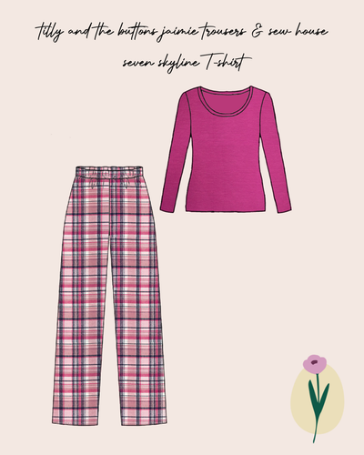 Limited Edition - Luxury Pyjama Kit with Pink Checked Cotton Flannel and Jersey