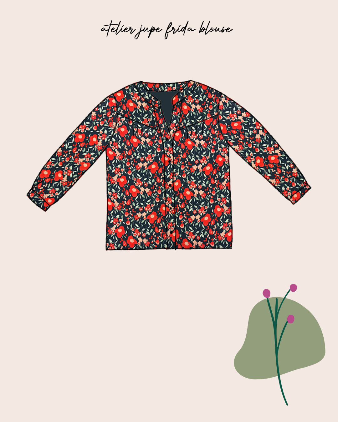 Sewing Kit - Frida Blouse Sewing Kit in Atelier Jupe or MSM Viscose