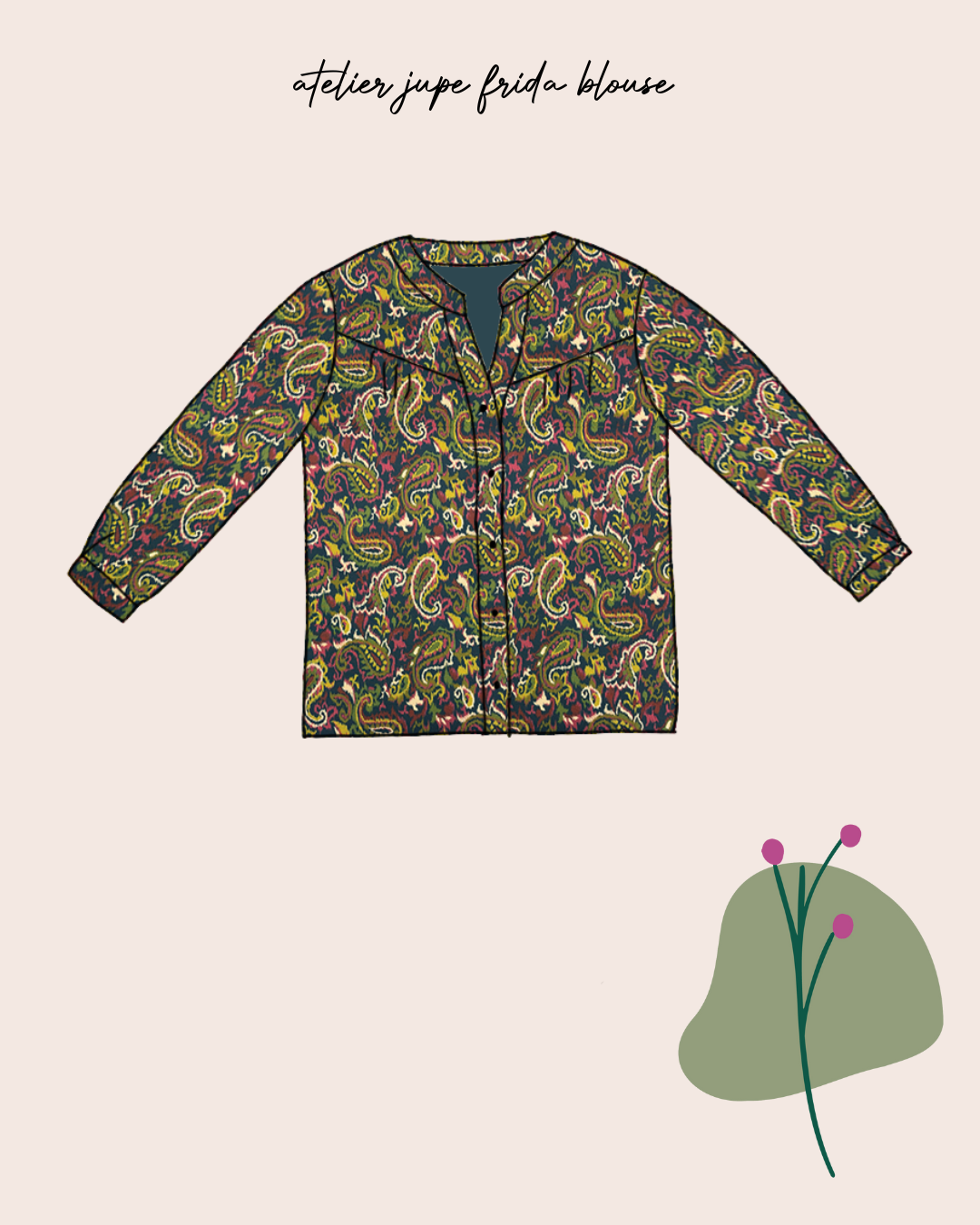 Sewing Kit - Frida Blouse Sewing Kit in Atelier Jupe or MSM Viscose