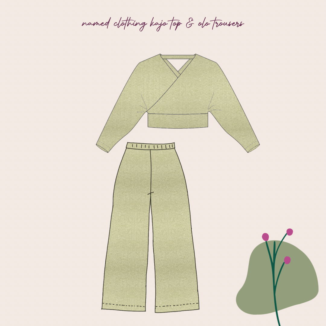 Sewing Kit - KAJO Top in Sparkle Cable Knit Fabric (multiple colour choice)