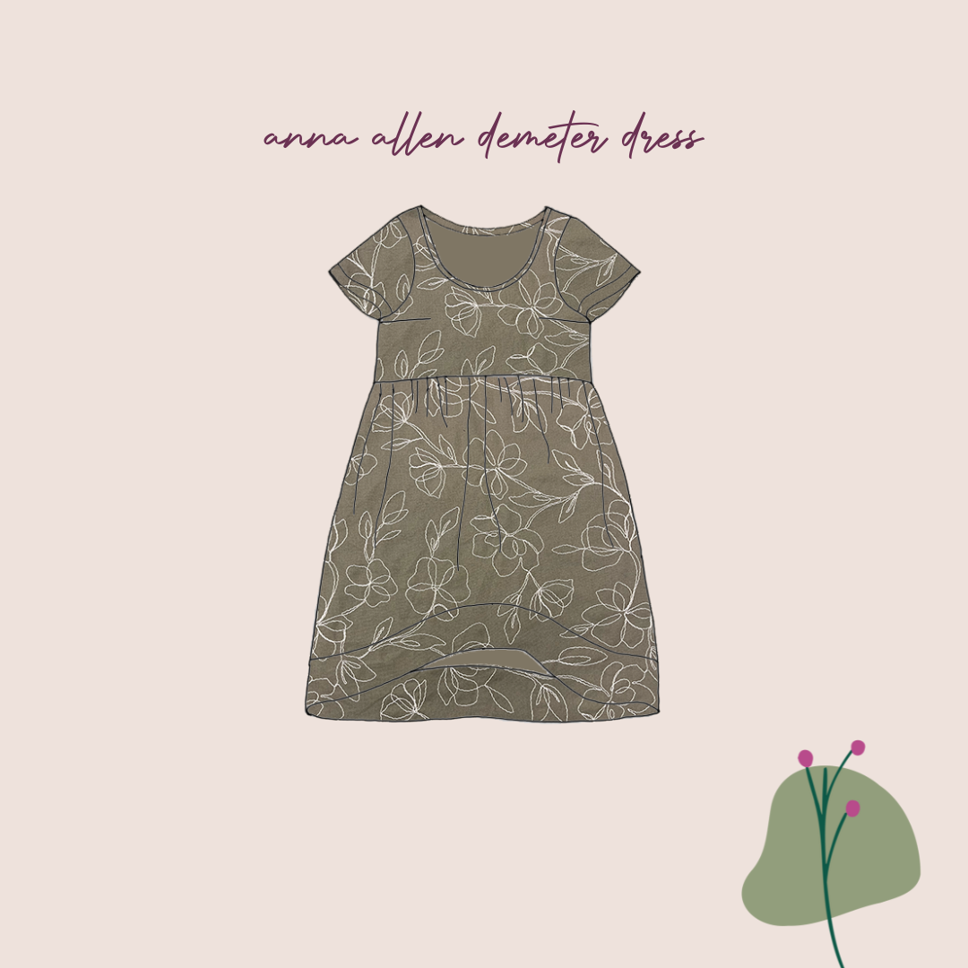 Sewing Kit - Demeter Dress & Top in Embroidered Linen Fabric Lamazi Fabrics Sewing Kit - Demeter Dress & Top in Embroidered Linen Fabric Lamazi Fabrics
