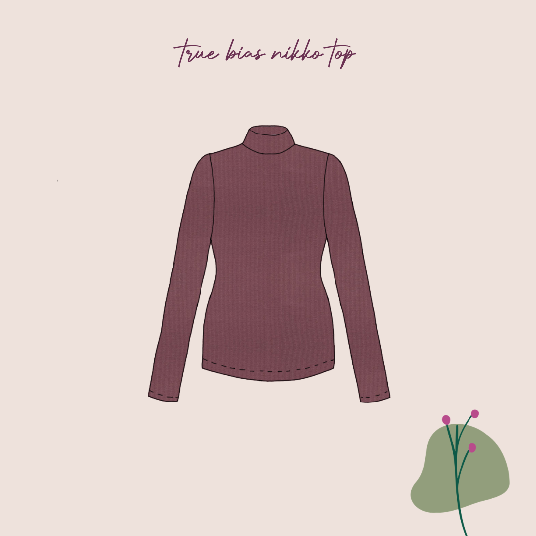 Sewing Kit -True Bias Nikko Sewing Kit in Cosy Cotton Ribbed Jersey (multiple colour options)