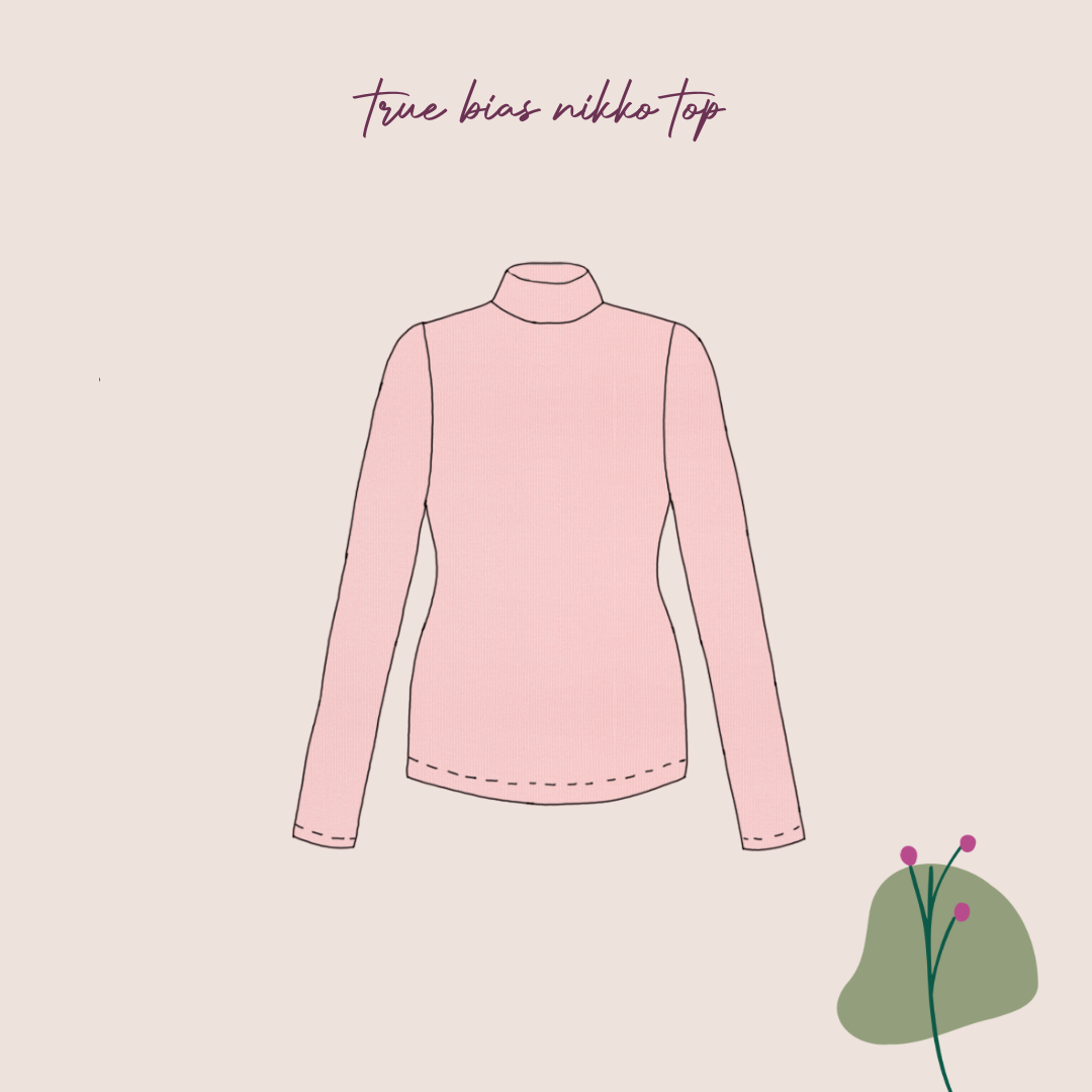 Sewing Kit -True Bias Nikko Sewing Kit in Cosy Cotton Ribbed Jersey (multiple colour options)