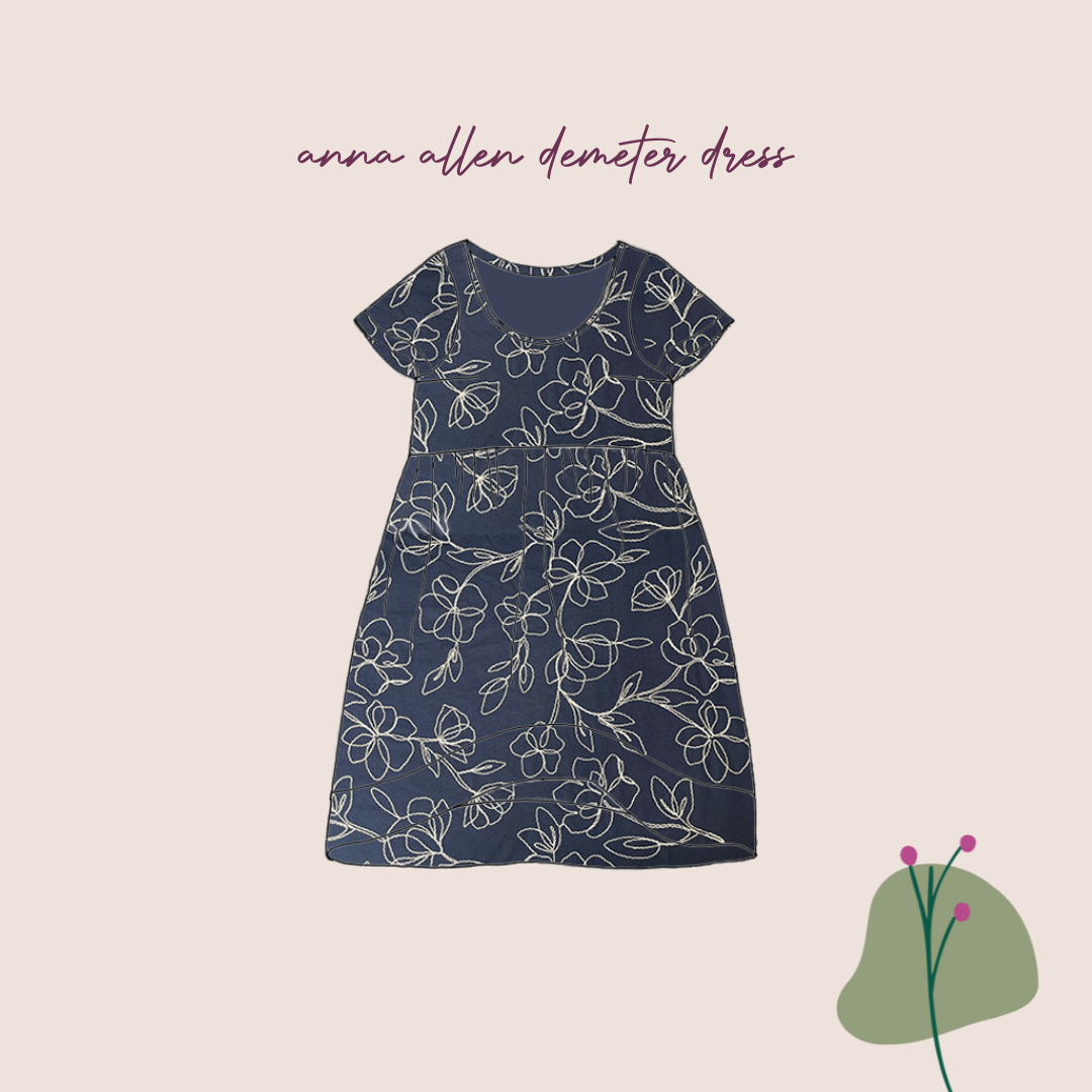 Sewing Kit - Demeter Dress & Top in Embroidered Linen Fabric Lamazi Fabrics Sewing Kit - Demeter Dress & Top in Embroidered Linen Fabric Lamazi Fabrics