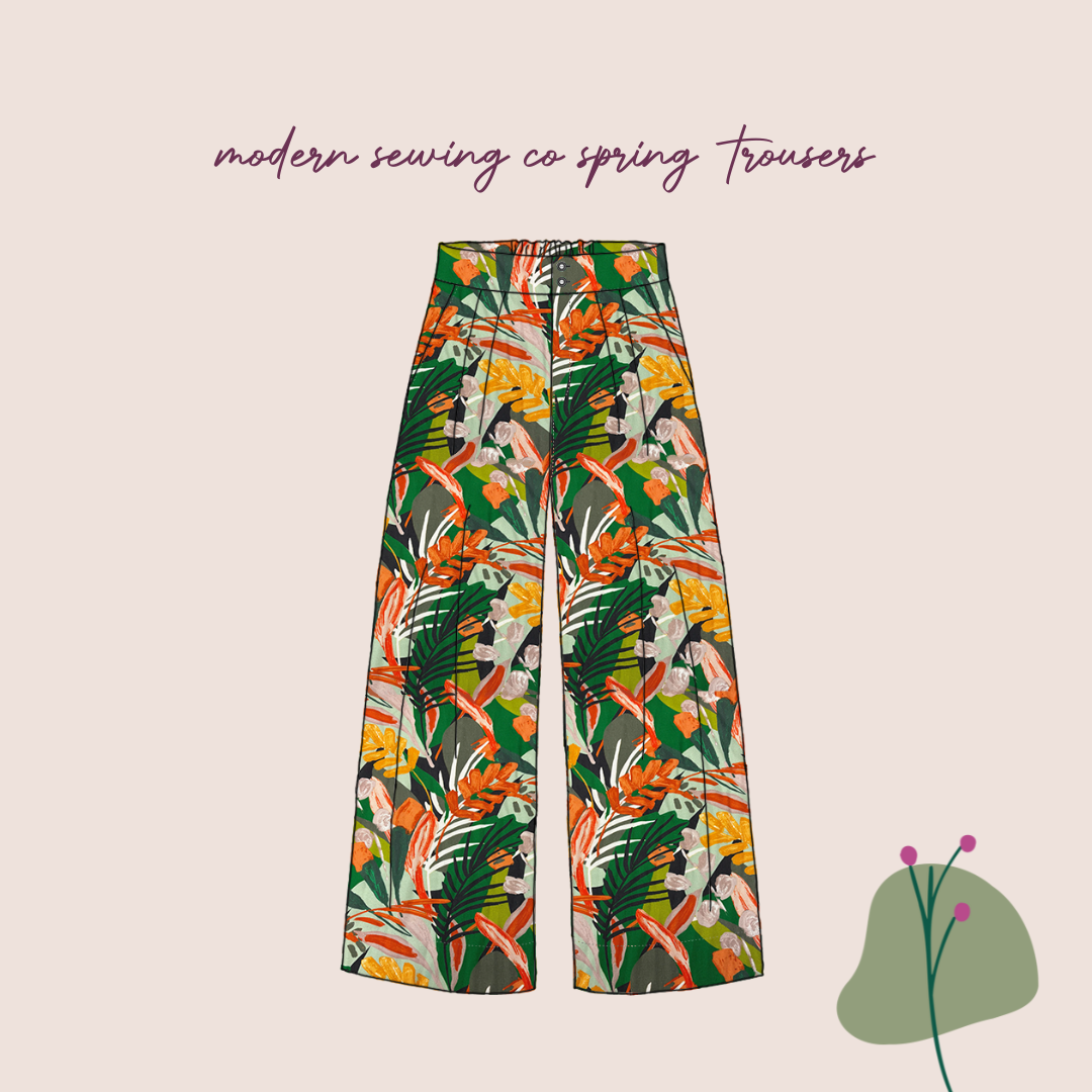 Make An Outfit Colour Bundle and Sewing Kit - Skyline Tee in Cotton Jersey and Spring Trousers in Tropical Linen