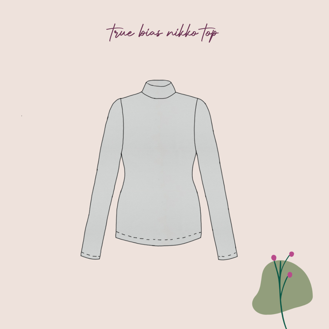 Sewing Kit -True Bias Nikko Sewing Kit in Cosy Cotton Ribbed Jersey (multiple colour options)