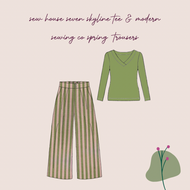 Make An Outfit Colour Bundle and Sewing Kit - Skyline Tee in Cotton Jersey and Spring Trousers in Linen