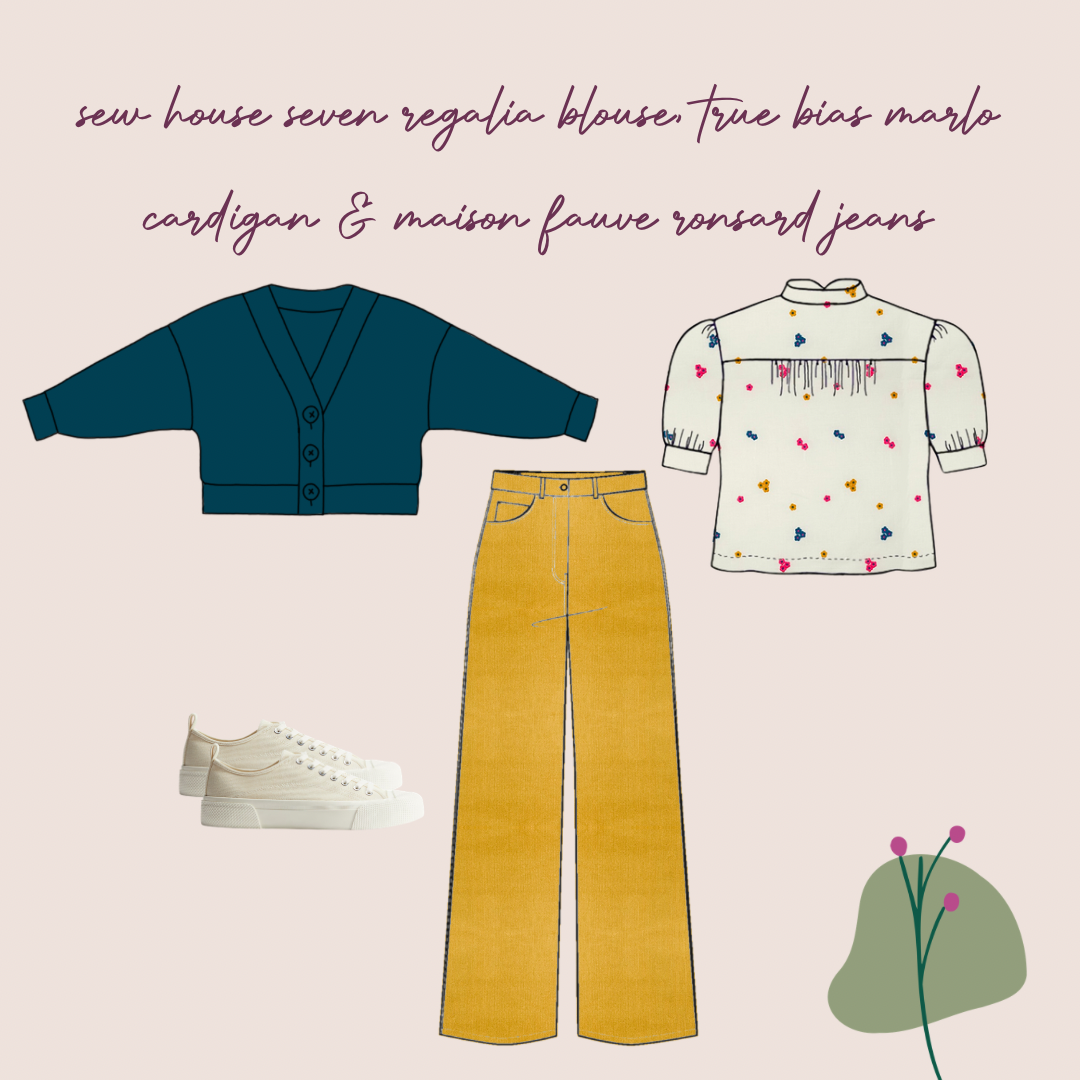 Embroidered Flowers Autumn Cotton Voile Fabric