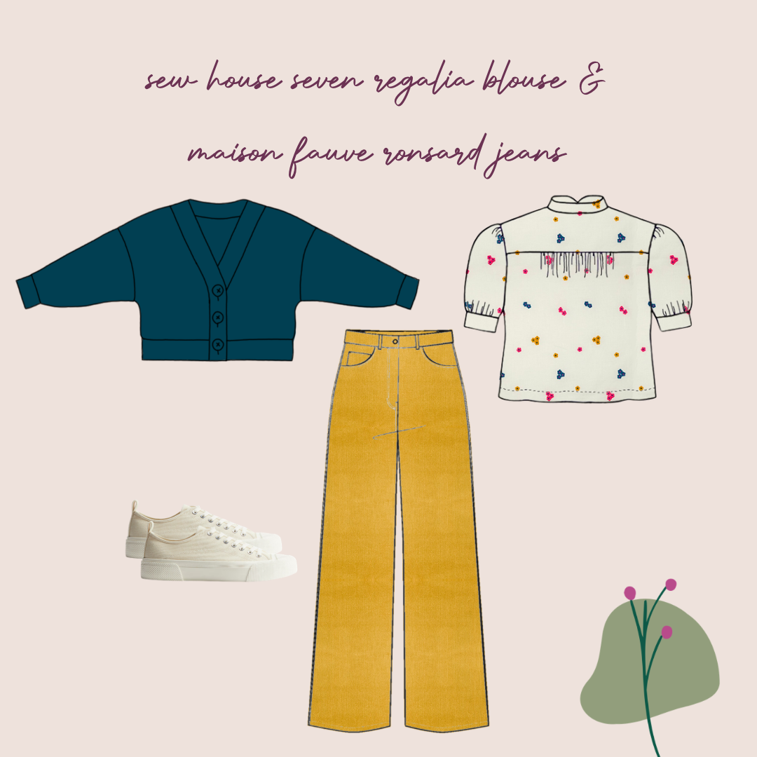 Sewing Kit - Regalia Blouse in Embroidered Cotton