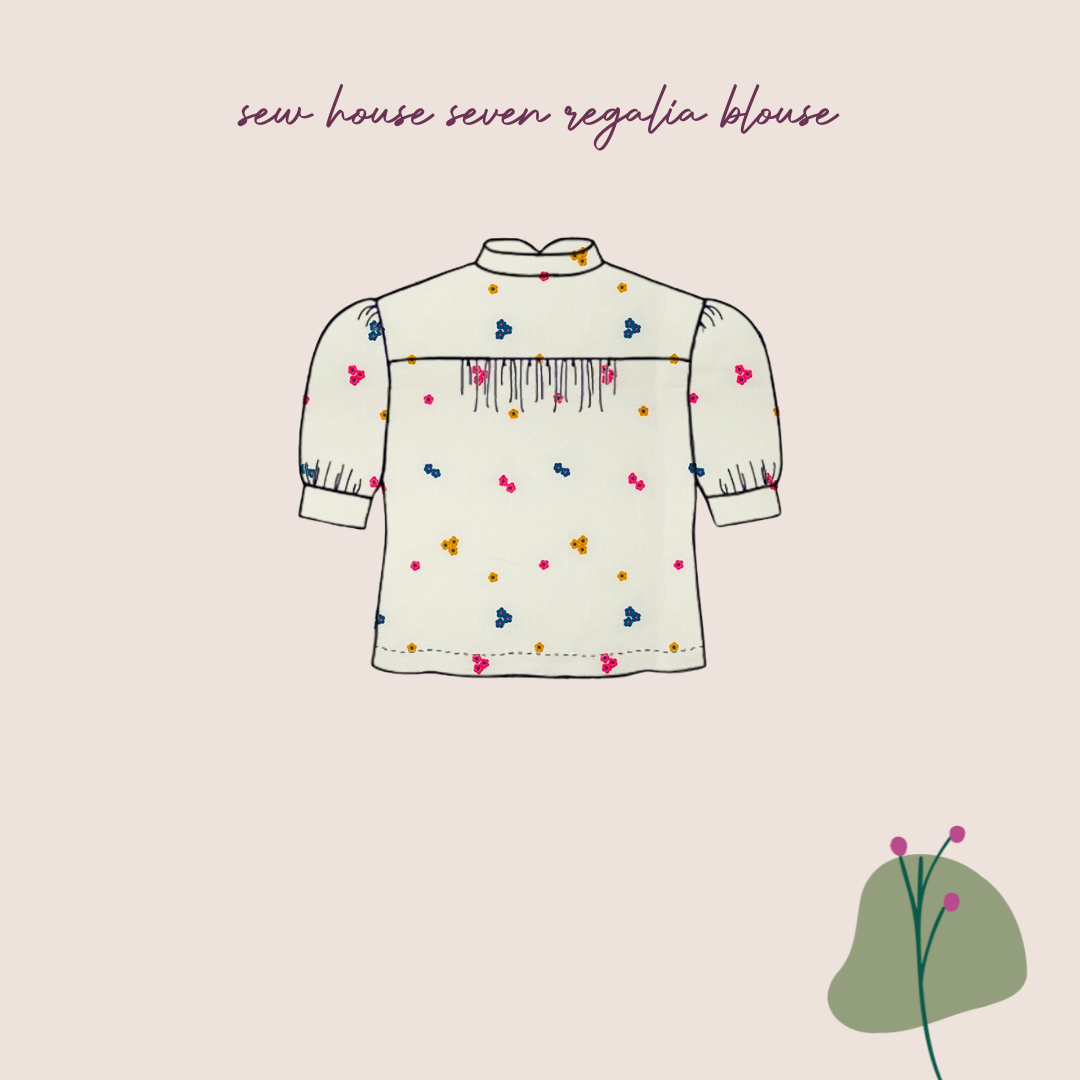 Sewing Kit - Regalia Blouse in Embroidered Cotton