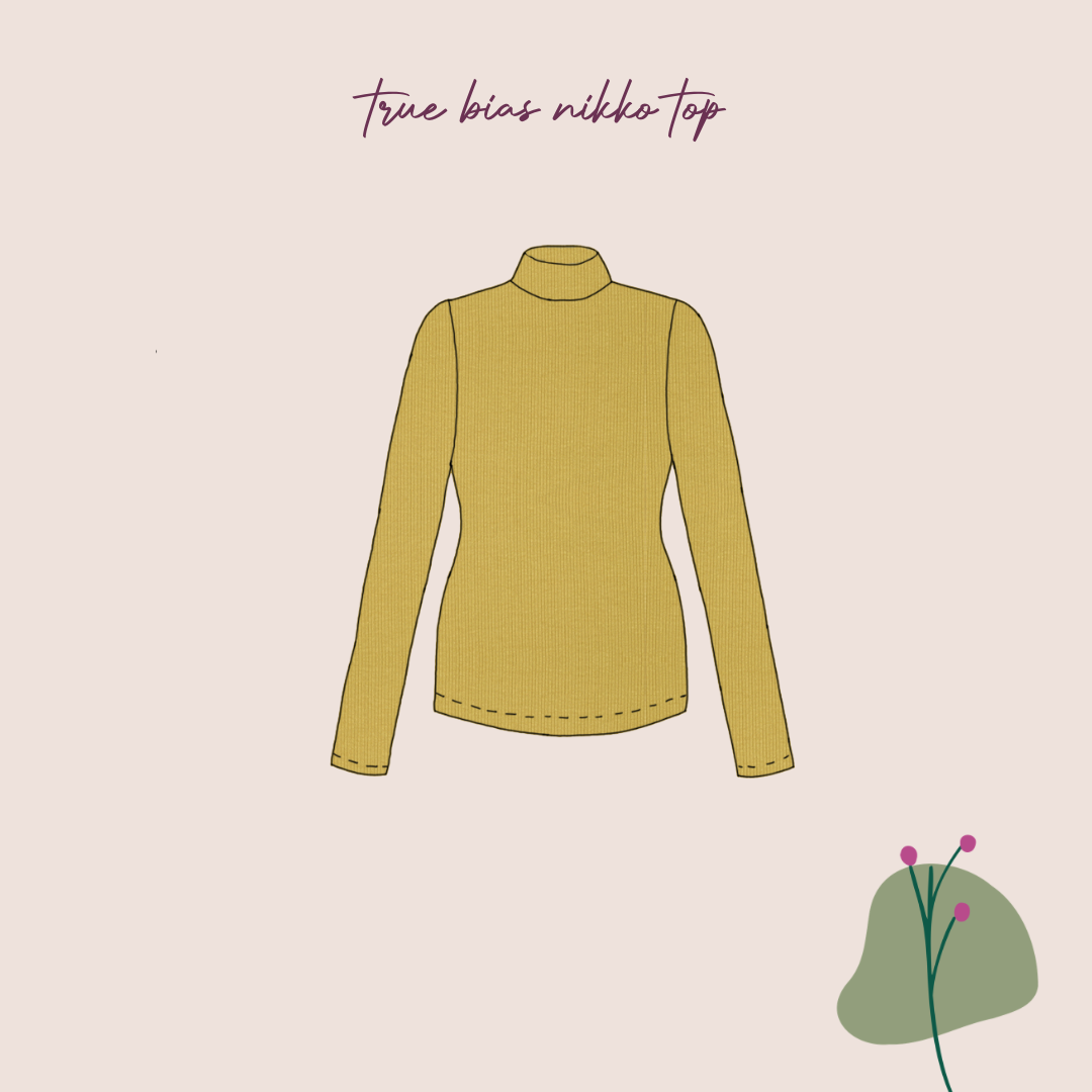 Sewing Kit -True Bias Nikko Sewing Kit in Cosy Cotton Ribbed Jersey (multiple colour options)