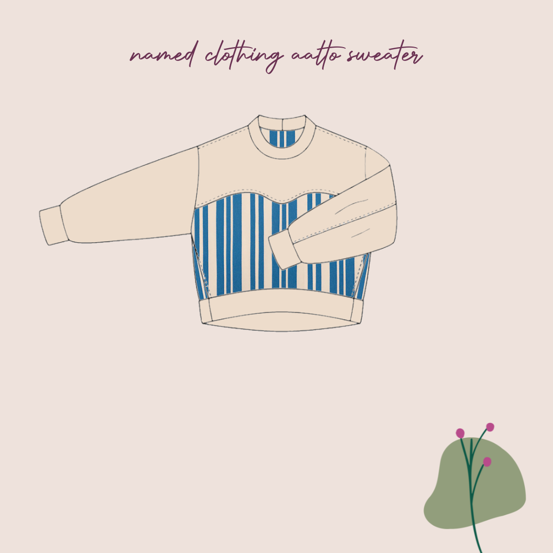 Sewing Kit - AALTO Colour Blocked Sweatshirt in Cotton French Terry (multiple colour choice)