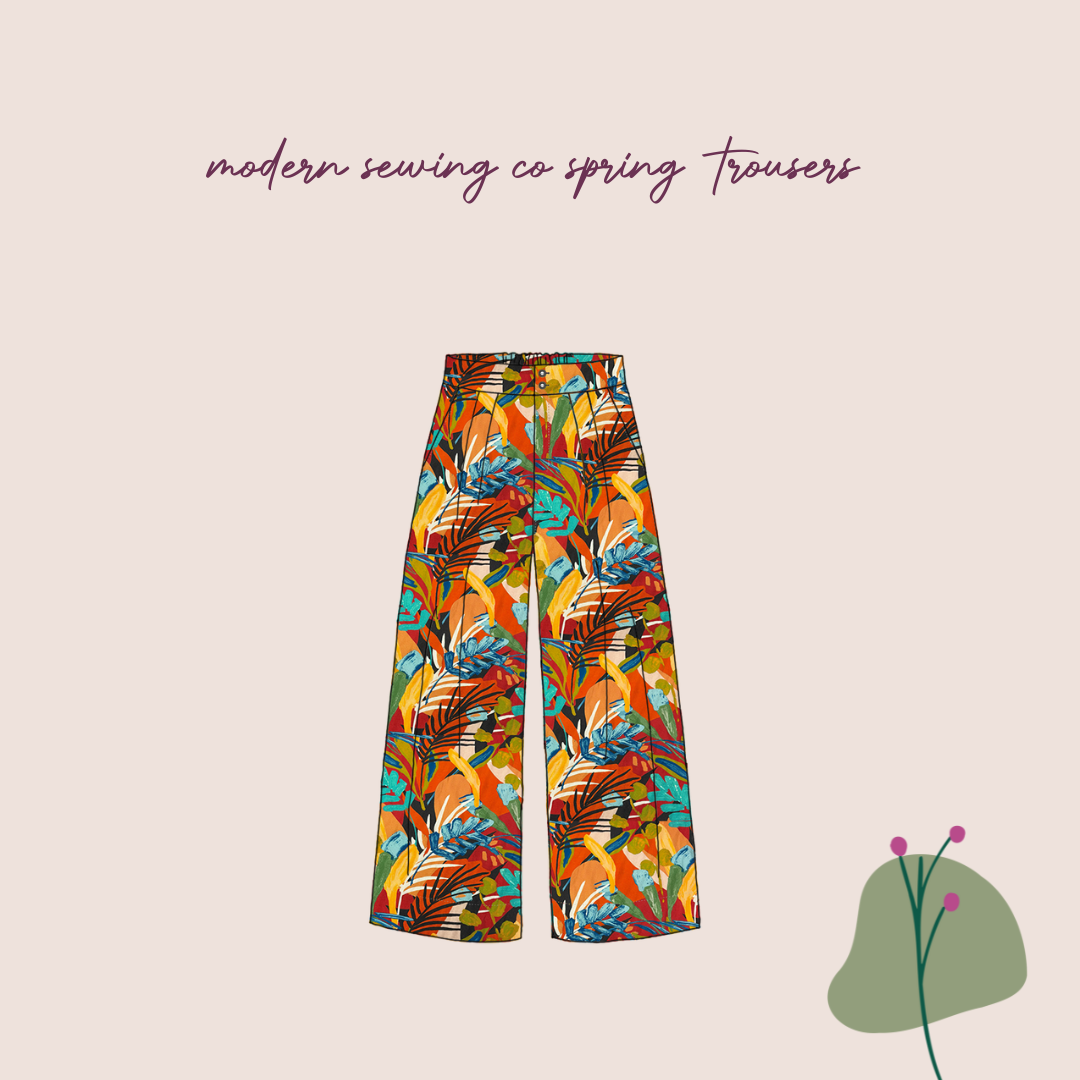 Make An Outfit Colour Bundle and Sewing Kit - Skyline Tee in Cotton Jersey and Spring Trousers in Tropical Linen