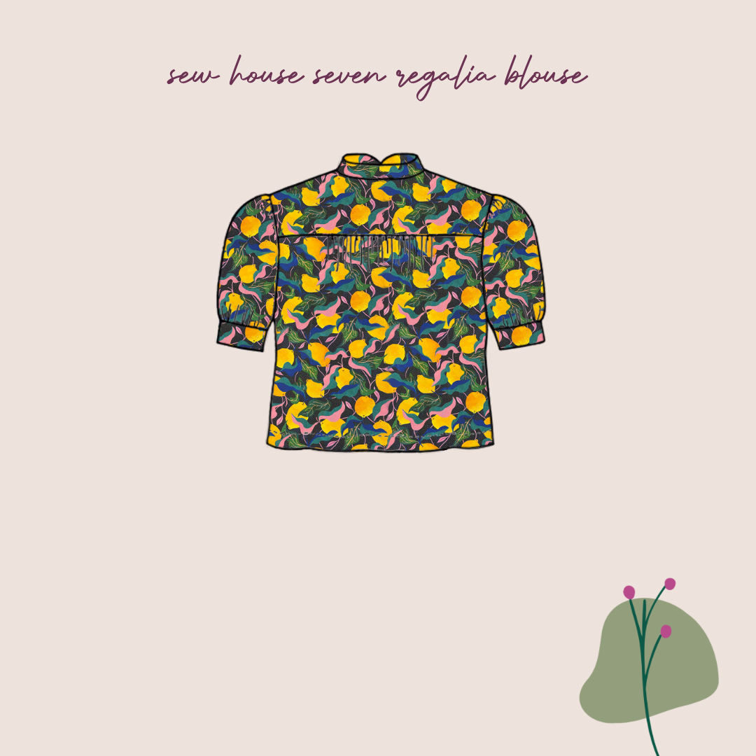 Make An Outfit Colour Bundle and Sewing Kit - Regalia Blouse in Lemons Viscose and Spring Trousers in Candy Pink Linen