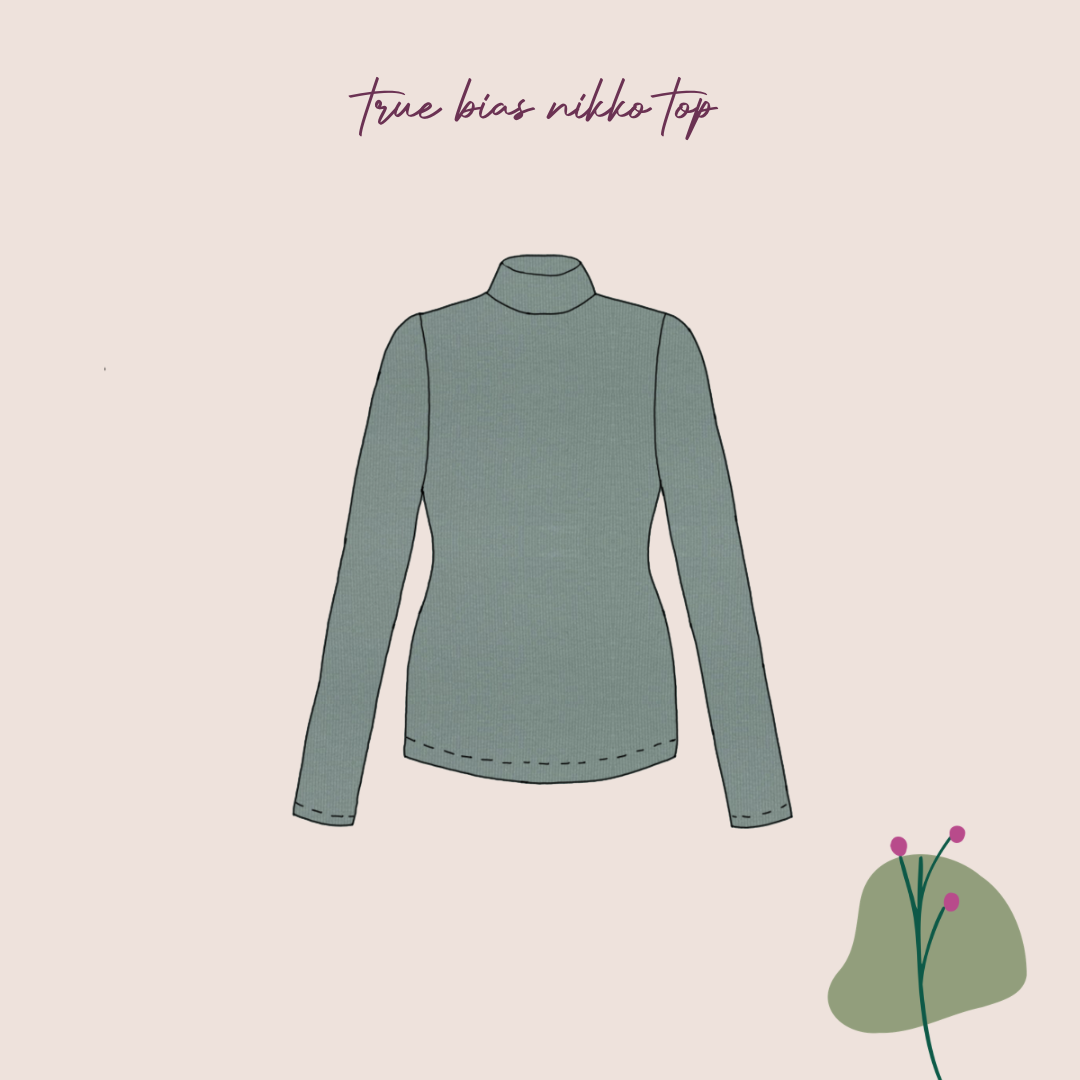 Sewing Kit -True Bias Nikko Sewing Kit in Cosy Cotton Ribbed Jersey (multiple colour options)