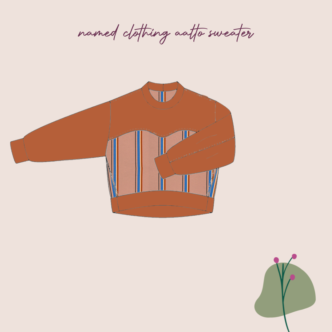 Sewing Kit - AALTO Colour Blocked Sweatshirt in Cotton French Terry (multiple colour choice)