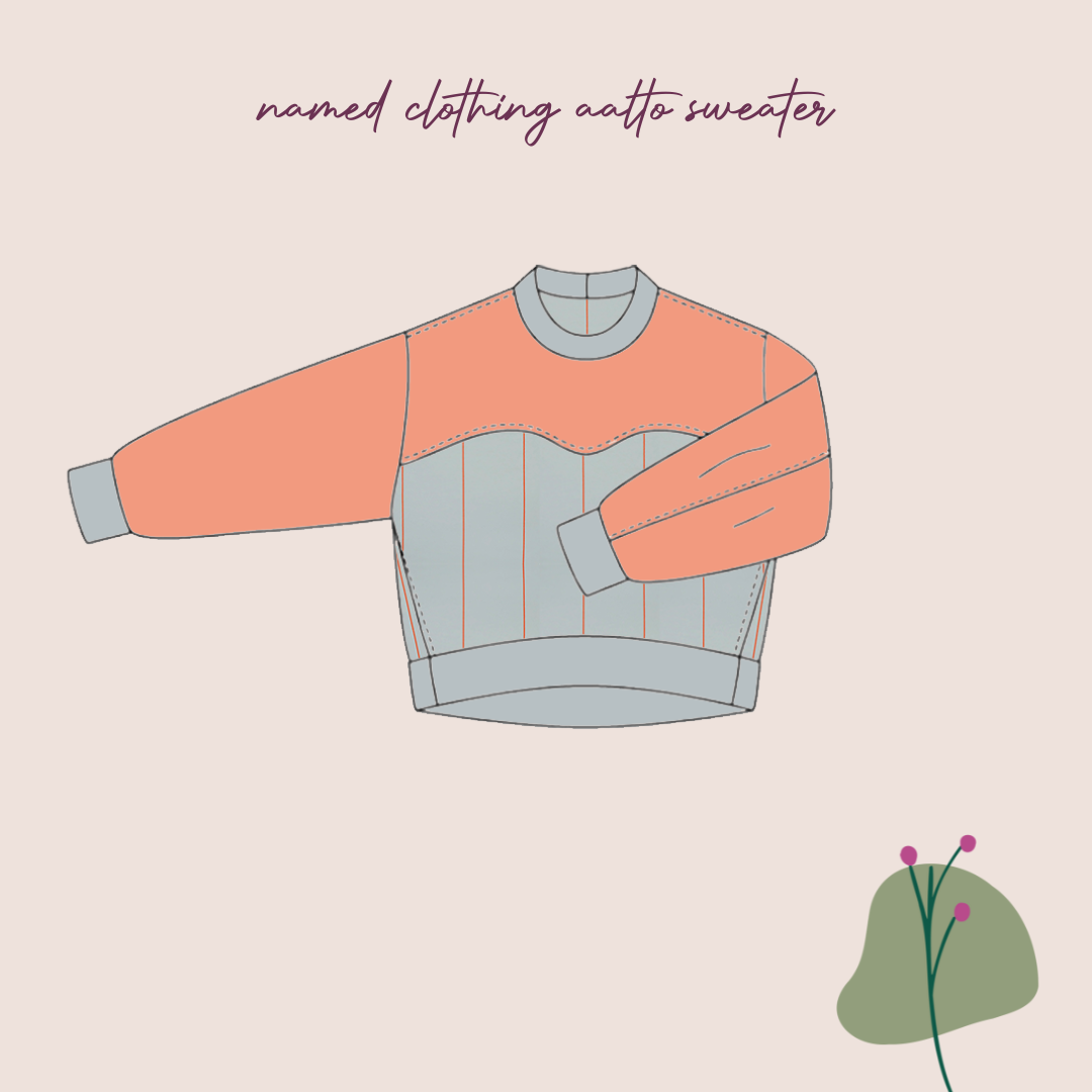 Sewing Kit - AALTO Colour Blocked Sweatshirt in Cotton French Terry (multiple colour choice)