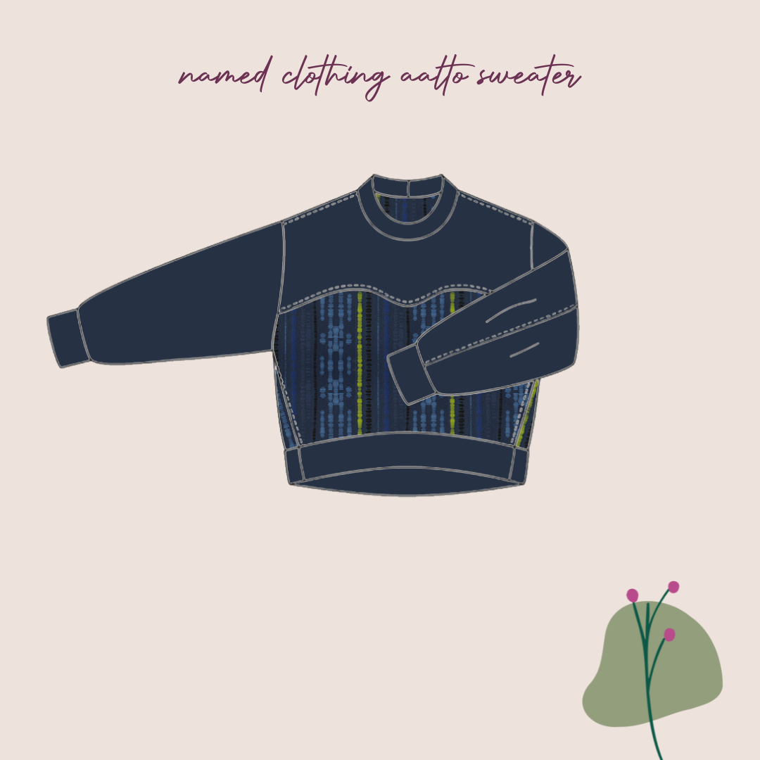 Sewing Kit - AALTO Colour Blocked Sweatshirt in Cotton French Terry (multiple colour choice)