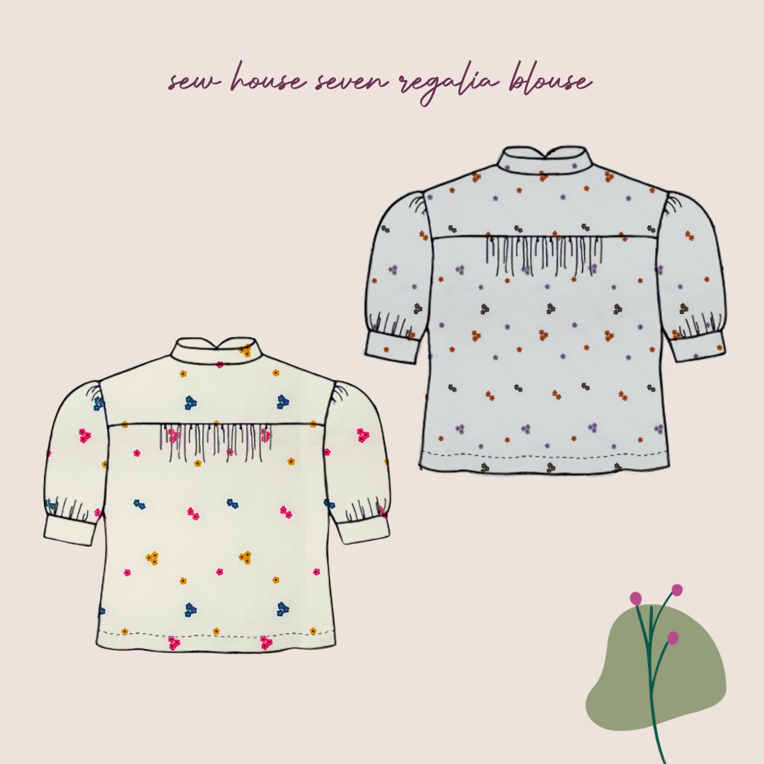 Sewing Kit - Regalia Blouse in Embroidered Cotton