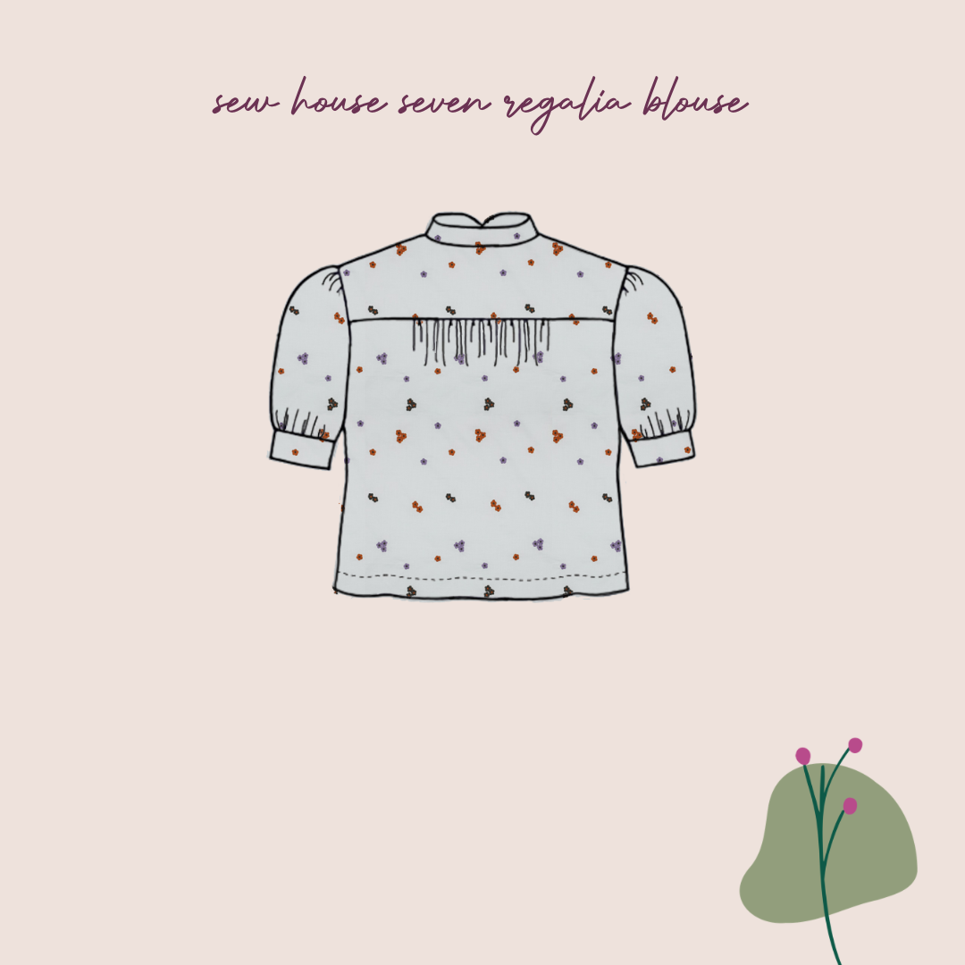 Sewing Kit - Regalia Blouse in Embroidered Cotton