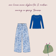 Make An Outfit Colour Bundle and Sewing Kit - Skyline Tee in Cotton Jersey and Spring Trousers in Sealife Linen