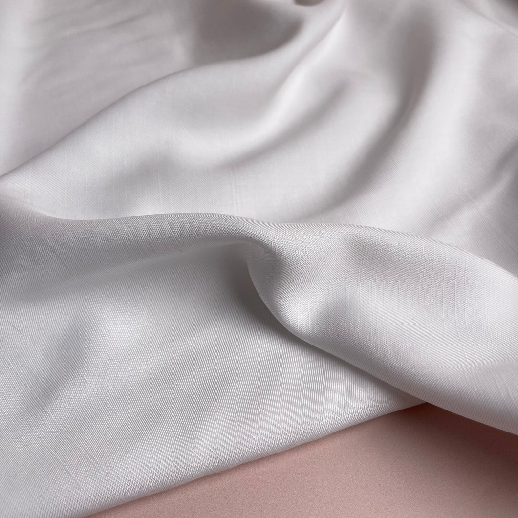 REMNANT 2.00 Metres with dirt marks - White Slub Linen with Tencel™ Fibres.