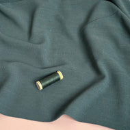 REMNANT 0.45 metre - Flow Green Lagoon Viscose Linen Blend Dress Fabric
