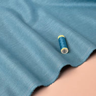 REMNANT 0.52 Metre - Breeze LIGHT Light Petrol - Enzyme Washed Linen Fabric