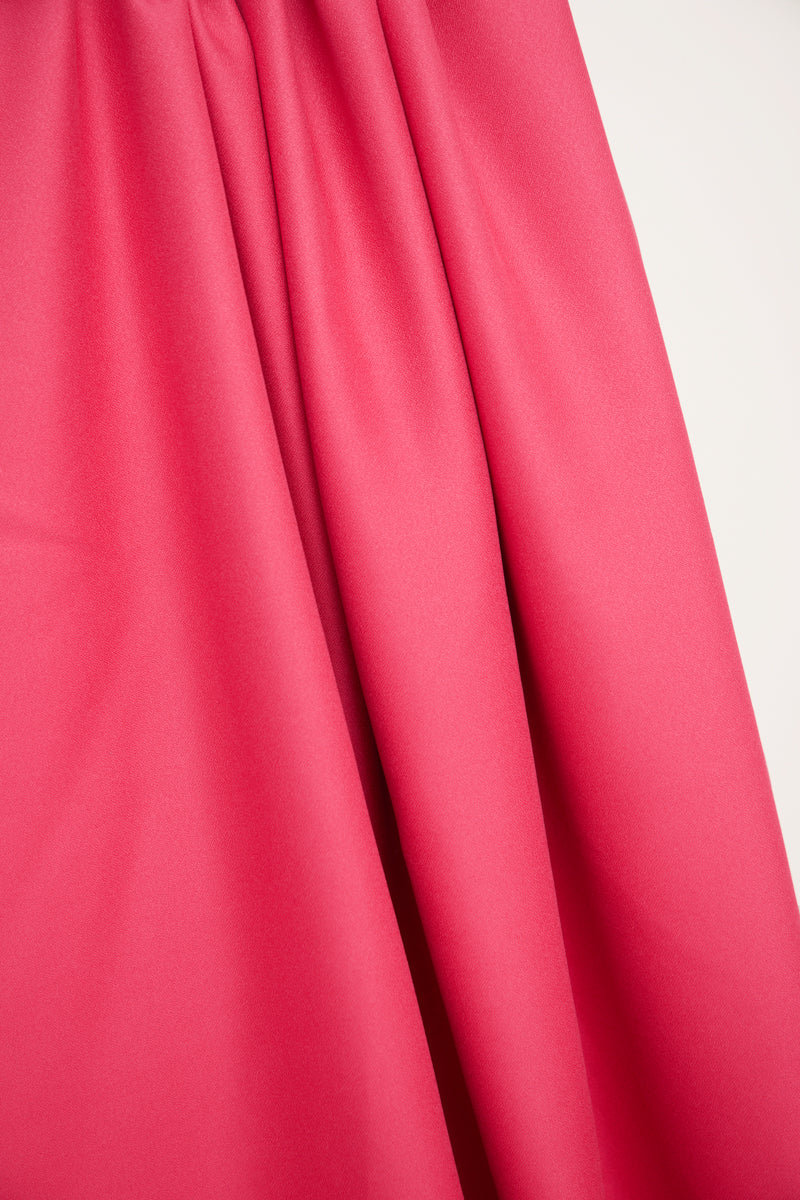 Mind The MAKER - Plain Crimson ECOVERO™ Viscose Leia Crepe Fabric