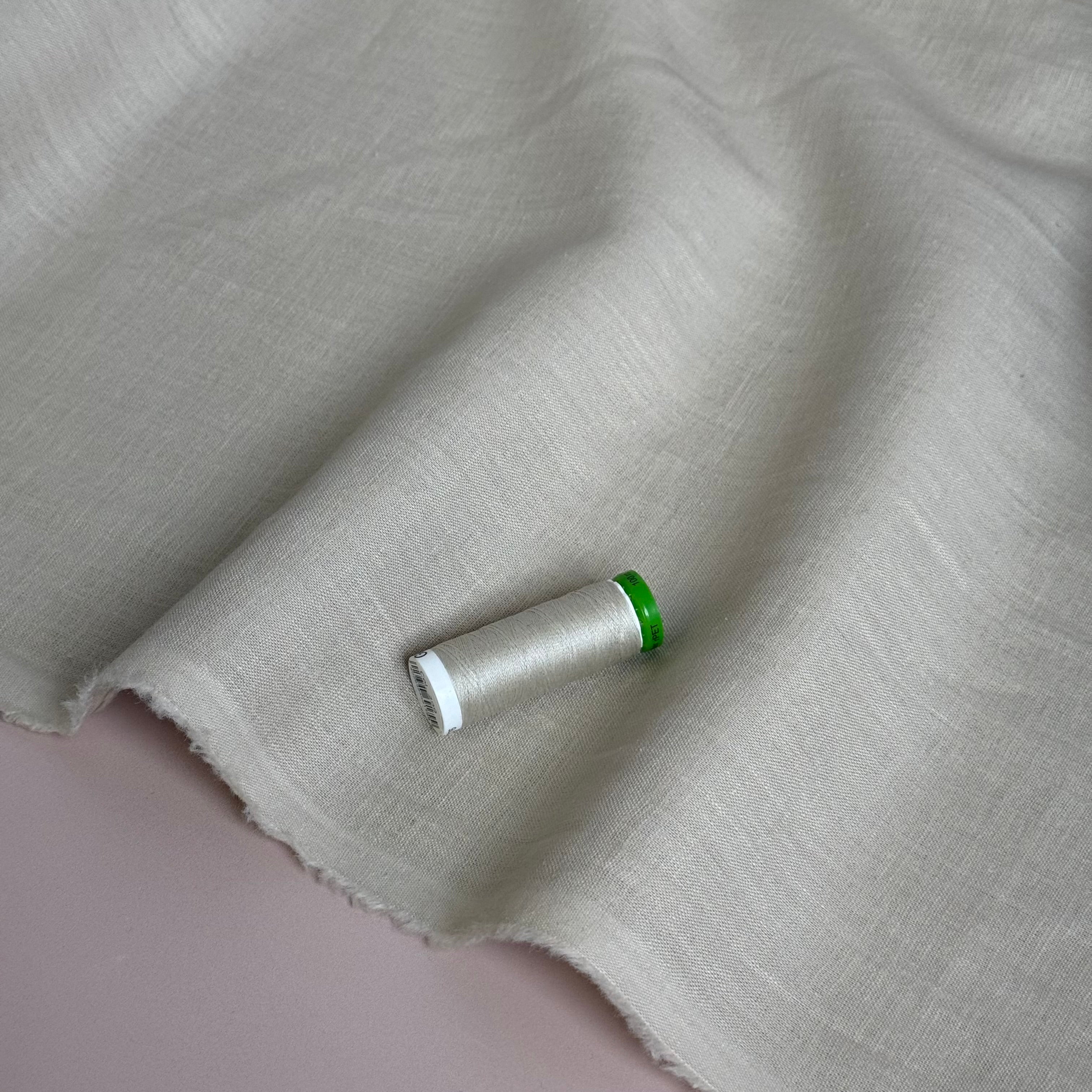 Breeze LIGHT Beige - Enzyme Washed Linen Fabric