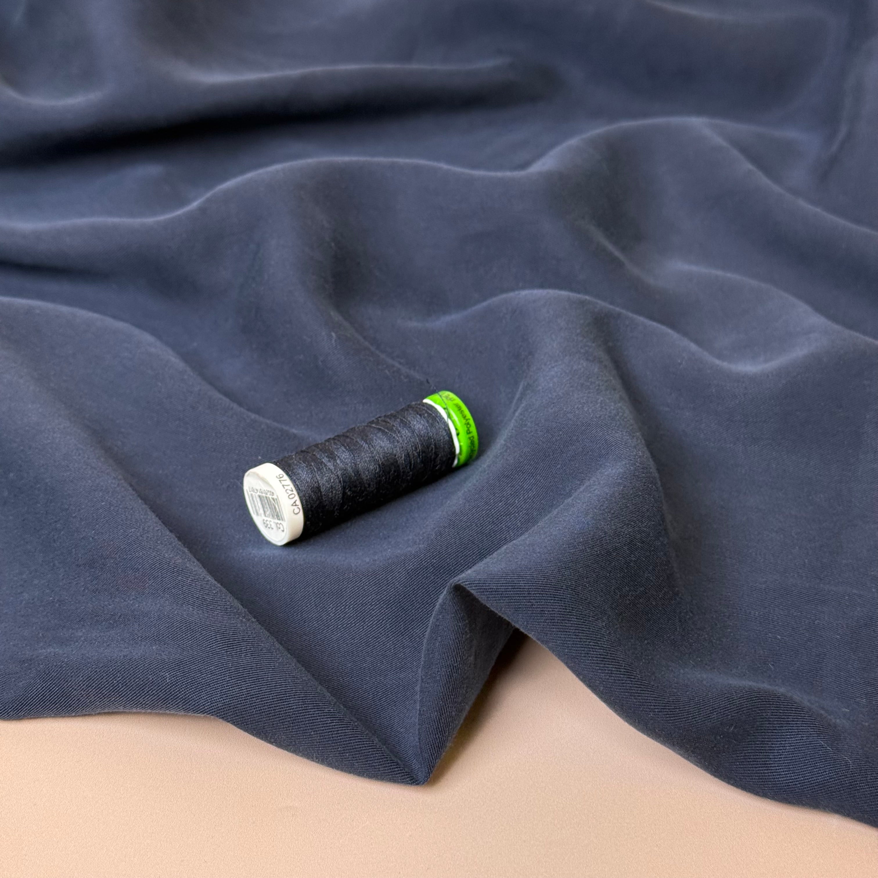 Lush in Navy TENCEL™ Lyocell Sandwashed Twill