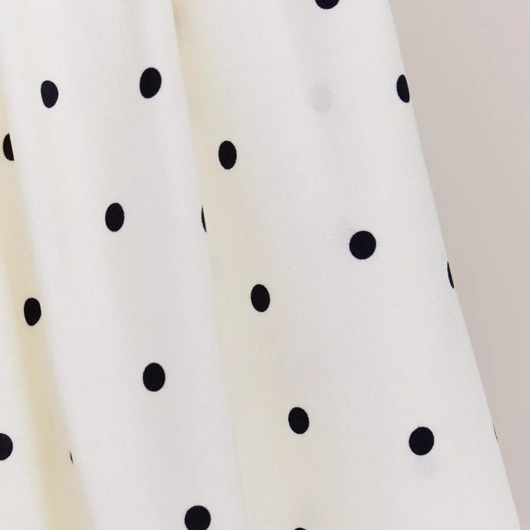 PRE-ORDER arriving by 18 Sep -  Mind The MAKER - Jolly Dot Creamy White ECOVERO™ Viscose Crepe Fabric