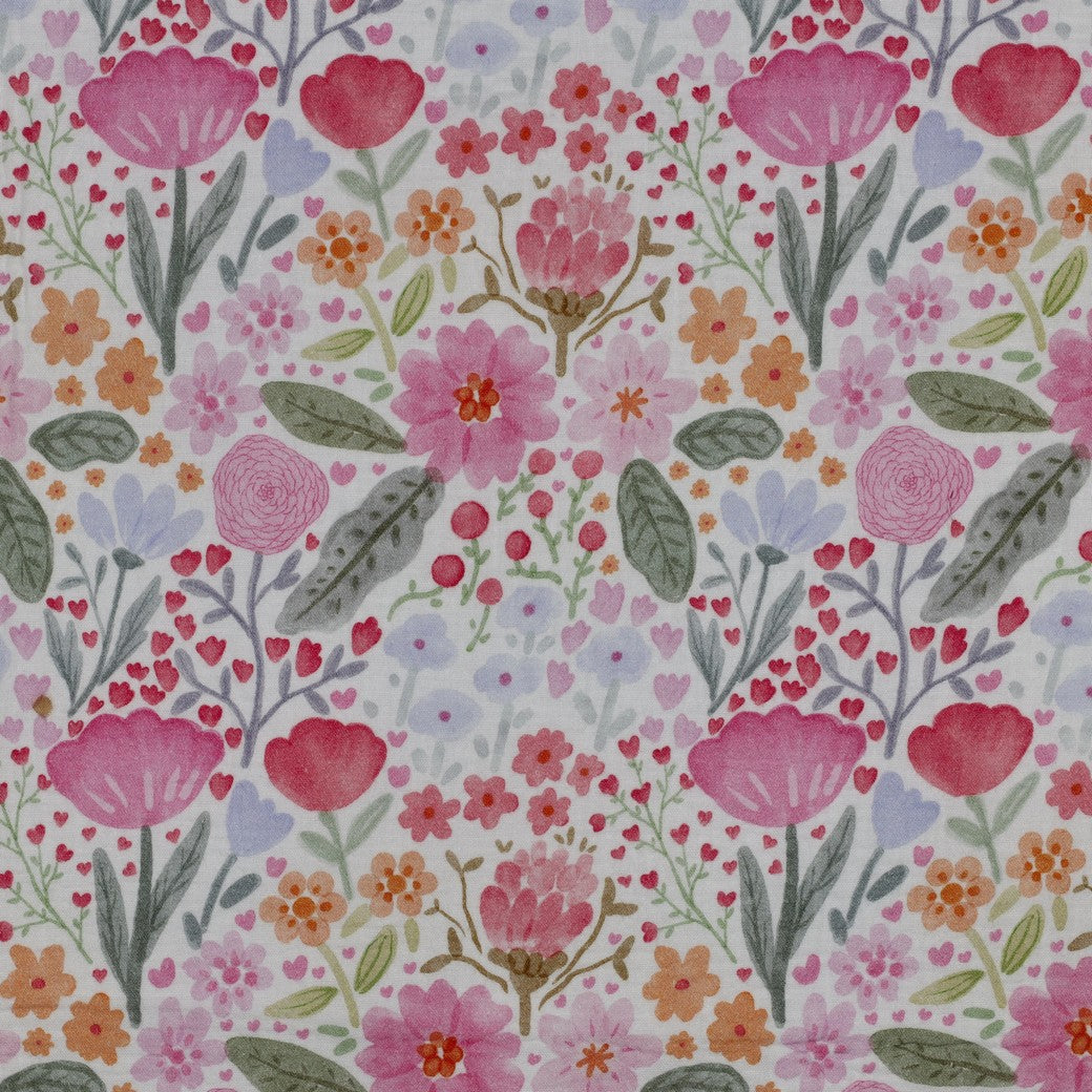 Watercolour Meadow Cotton Double Gauze