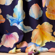 Light & Lush - Floating Flowers Viscose Twill Fabric