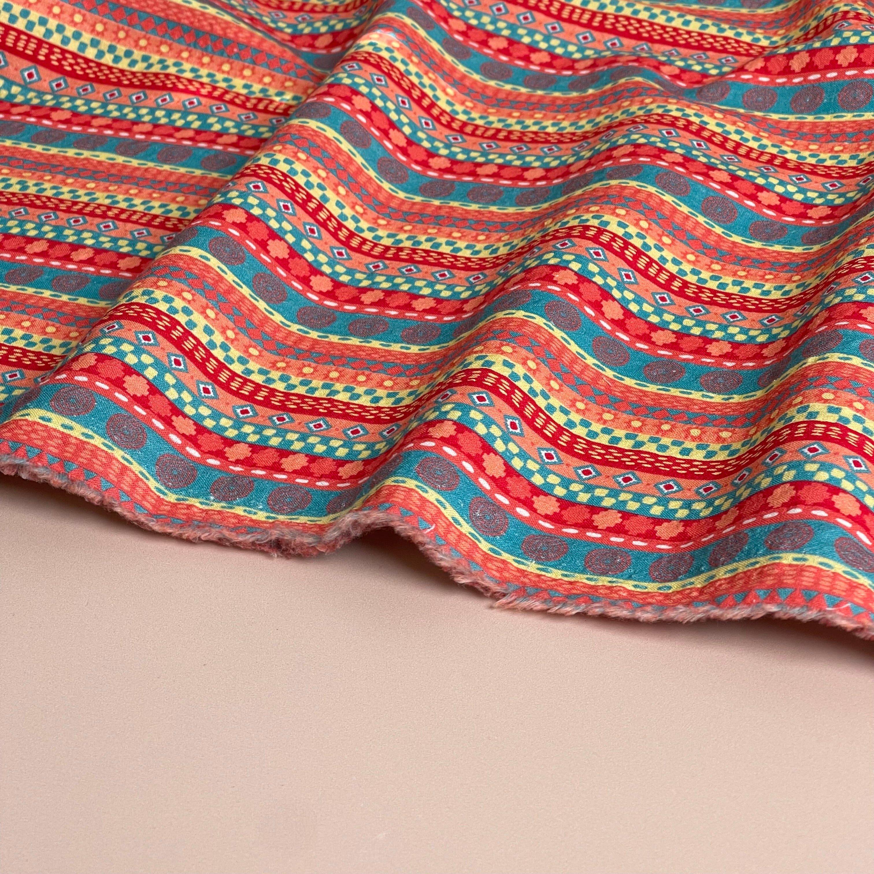 Authentic Bubble Stripes Cotton Seersucker Fabric
