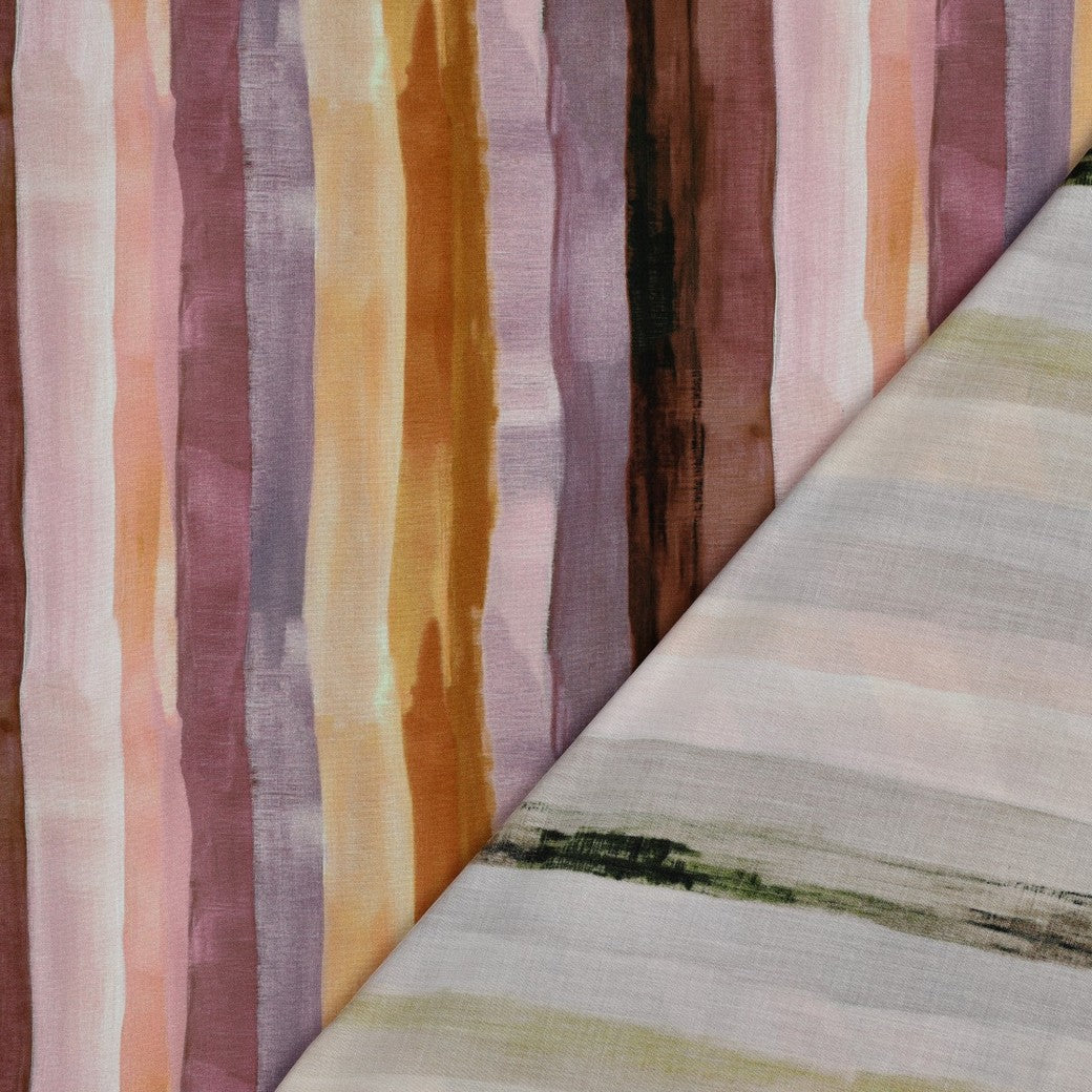 Lavender Stripes Viscose Fabric