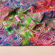 Pink Swirls Handcrafted Batik Cotton Fabric